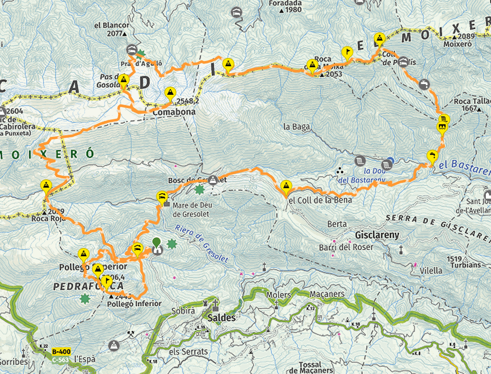 Mapa San Juan Cavalls del Vent