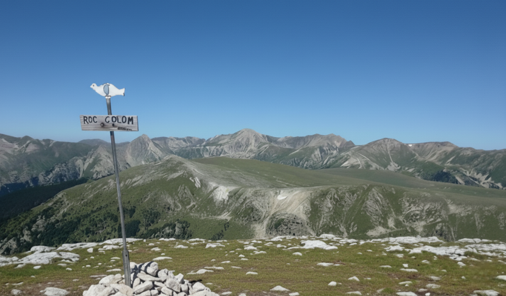 Cima del Roca Colom en la ruta al Costabona