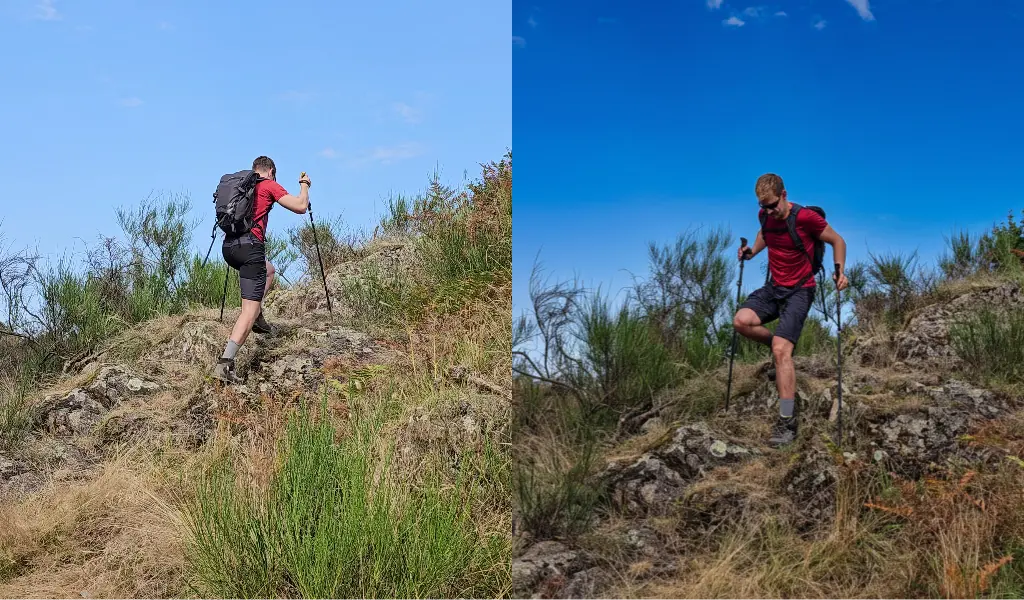 beneficios de los bastones de trekking en senderismo