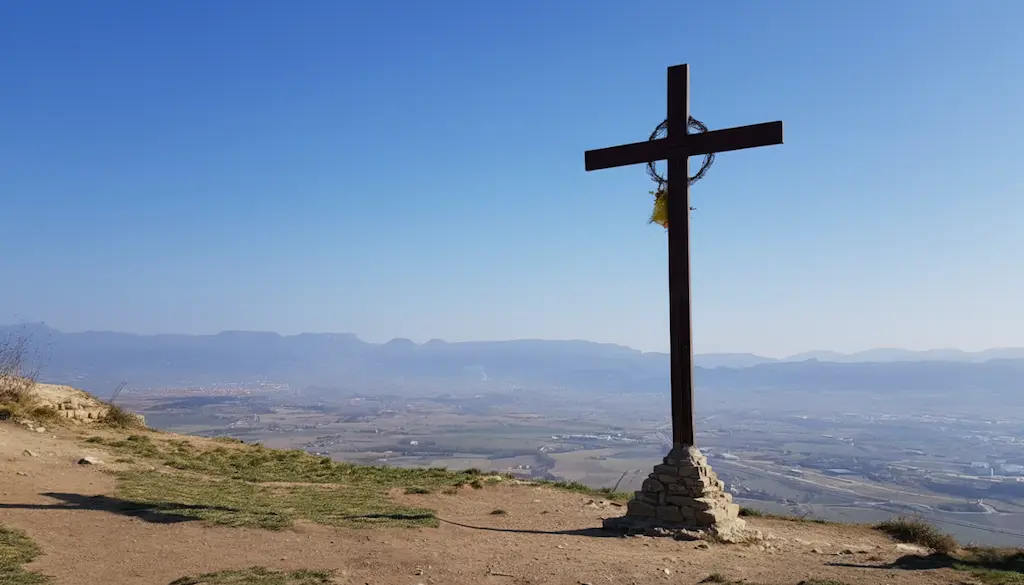 Puesta de sol desde la cima de la Estrella de Gurb en Osona